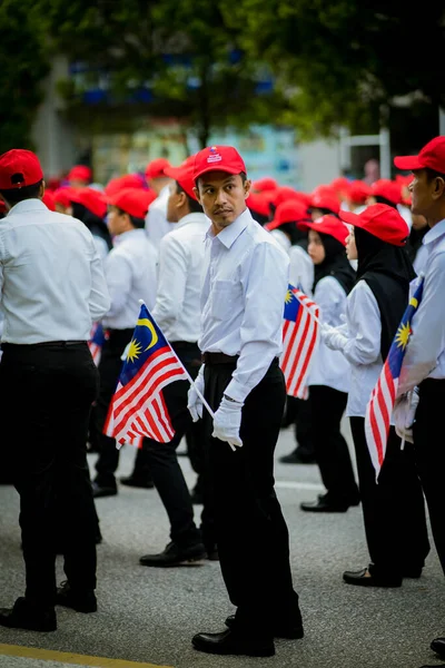 Putrajaya Malaysia August 2019 Youth Celebrating Malaysia Independence Day Parade — Stock Photo, Image