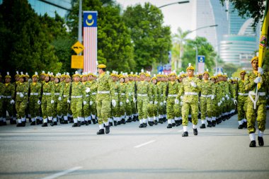 Putrajaya, Malezya - 31 Ağustos 2019: Dataran Putrajaya 'da 62. Malezya Bağımsızlık Günü sırasında.
