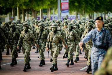 Putrajaya, Malezya - 31 Ağustos 2019: Dataran Putrajaya 'da 62. Malezya Bağımsızlık Günü sırasında.