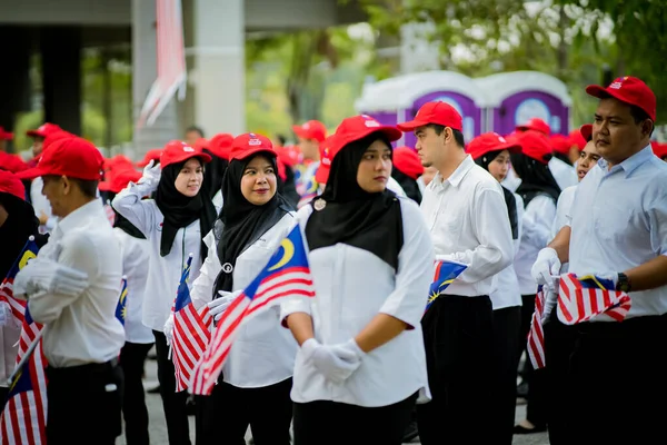 マレーシアのプトラジャヤ 8月2019 62マレーシア独立記念日パレード中の若者たち8月に31 2019 Dataran Putrajaya — ストック写真