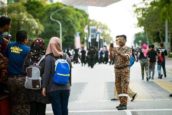 Putrajaya, Malezya - 31 Ağustos 2019; 62 Malezya Bağımsızlık Günü Geçidi sırasında Gençlik Kutlaması 31 Ağustos 2019 'da Dataran Putrajaya' da.