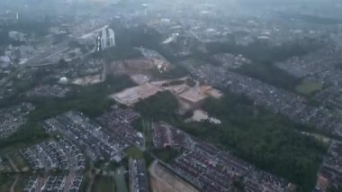 Seremban şehir merkezinin sabah hava görüntüsü