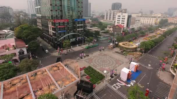 Walking street in the city center of Ho Chi Minh, Saigon, Vietnam time lapse — Stock Video