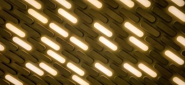 Modern Teknoloji, İç Tasarım ve Soyut Konseptler için Dikey Şeritli Altın LED Işık Desenli Arka Planlı Ev Duvarı Tasarımı, sıcak, soyut arka plan, koyu dokulu yüzeyde parlayan dikey ışık çubukları. Teknol için ideal.