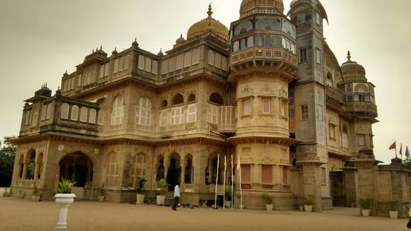 Όμορφο Παλιό Αρχαίο Παλάτι Ενός Βασιλιά Bhuj Στην Ινδία — Φωτογραφία Αρχείου