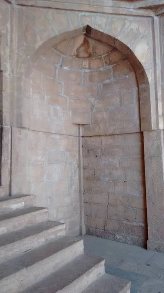 Decorative Corner Stone Monument Gwalior Fort India — Stock Photo, Image