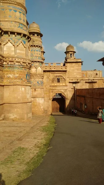 Estrada Para Entrada Forte Gwalior Índia — Fotografia de Stock