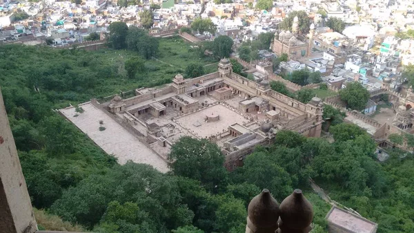 Blick Auf Die Stadt Von Der Spitze Der Festung Gwalior — Stockfoto