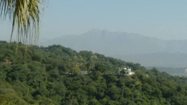 Schöner Blick Auf Die Berge Mit Grünem Wald Auf Der — Stockfoto