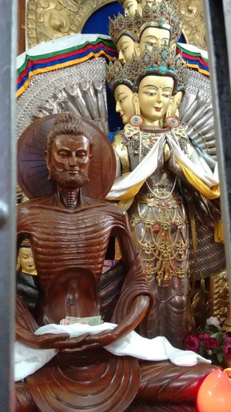 Hermosas Estatuas Dioses Templo Dharamshala India —  Fotos de Stock
