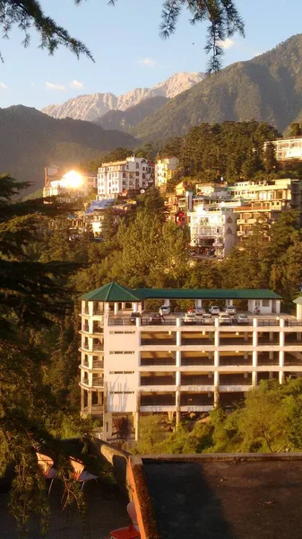 Krásný Panoramatický Výhled Hory Vrcholu Dharamshala Indii — Stock fotografie