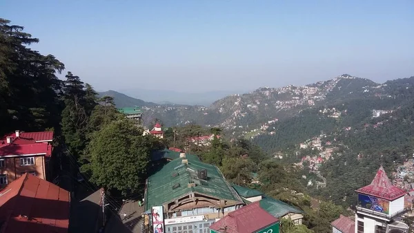 Beautiful Panoramic View City Shimla India Top — 图库照片