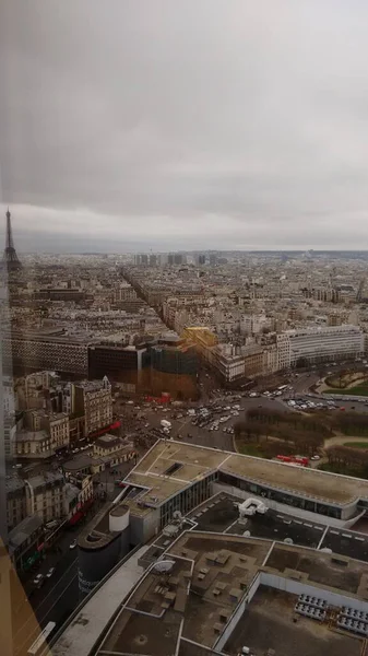 Bela Vista Panorâmica Cidade Paris Partir Topo Com Vista Para — Fotografia de Stock