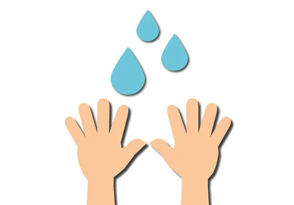 Hand Washing Prevent Coronavirus White Background Covid Isolated Hands — 图库照片