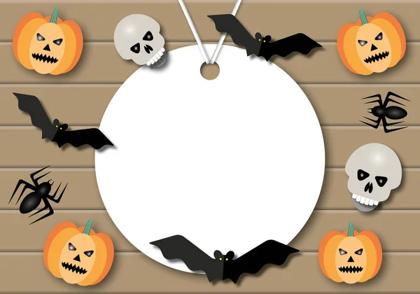 Wesołych Halloween Wakacje Potworem Miejsca Tekst Halloween Ilustracja Sieci Plakat — Zdjęcie stockowe