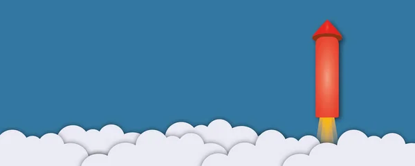 Rode Voetzoeker Met Wolken Lucht Als Metafoor Voor Zakelijke Financiële — Stockfoto