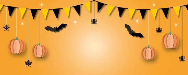 Happy Halloween Banery Sprzedaży Lub Tło Zaproszenie Partii Nadaje Się — Zdjęcie stockowe