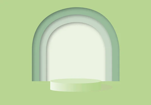 Abstract Groene Achtergrond Met Kromme Van Geometrische Vormen Design Sjabloon — Stockfoto