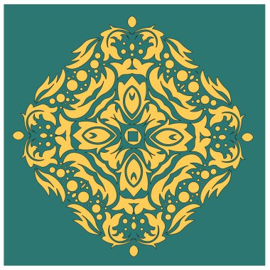 Kutlama kartları ve düğün davetiyeleri için vektör damaske desenleri. Vektör illüstrasyonu