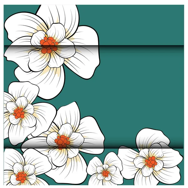 Fundo Floral Abstrato Modelo Convite Bonito Para Design Brochura Ilustração — Vetor de Stock