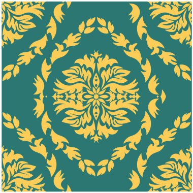 Şam deseni klasik tarzda. Doku arkaplanı. Kusursuz çiçek deseni. Kumaş deseni. Vektör illüstrasyonu