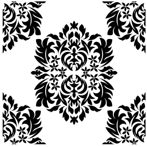 Patrón Damasco Estilo Vintage Fondo Textura Patrón Floral Sin Costuras — Vector de stock