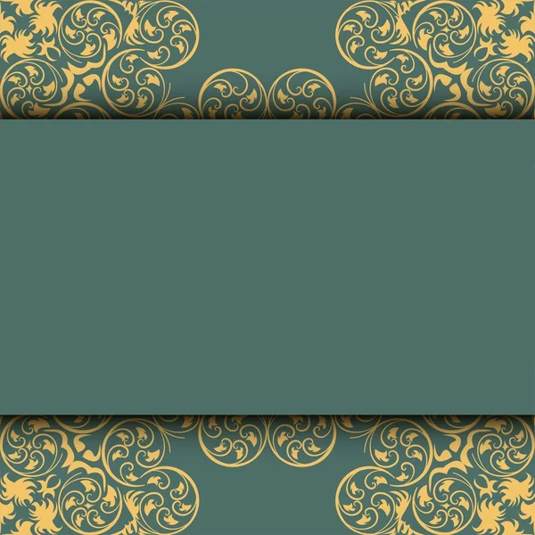 Patrón étnico. Tarjeta de felicitación abstracta, fondo con flores y hojas decorativas. Para regalos, decoración e invitaciones para su diseño. Con un lugar para ti inscripción . — Vector de stock