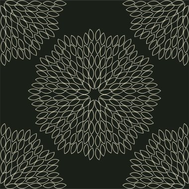 Soyut geometrik çiçek seamless modeli. Çiçek arka plan.