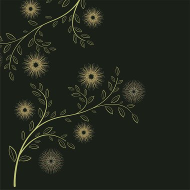 Çiçeksiz desen. vektör illüstrasyonu