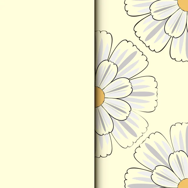 Fondo floral romántico con flores de margaritas — Archivo Imágenes Vectoriales