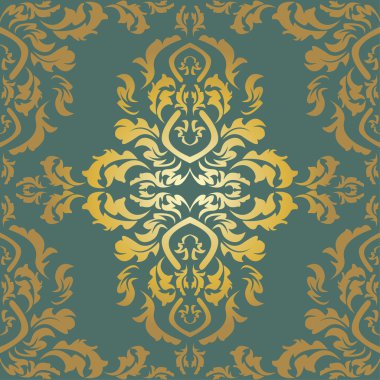 Barok tarzında duvar kağıdı. Sorunsuz vektör arka plan.