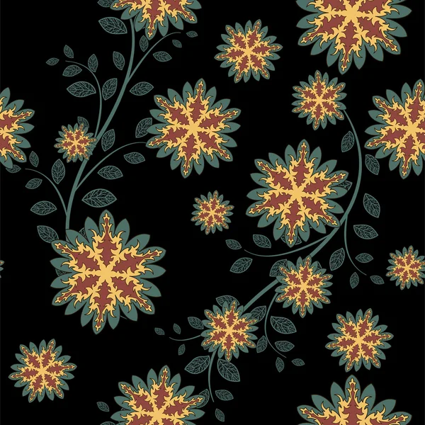 Bloemen naadloos patroon — Stockvector