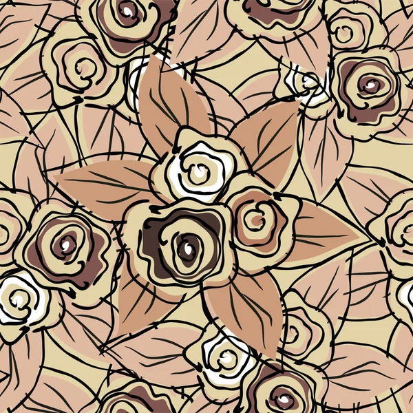Άνευ ραφής τριαντάφυλλα μοτίβο. Vector εικονογράφηση — Διανυσματικό Αρχείο