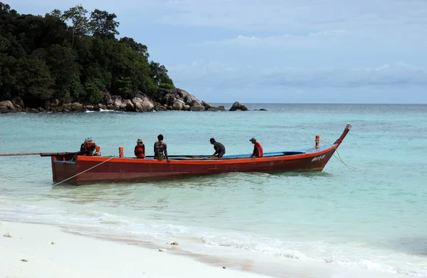 Provincia Satun Thailandia Settembre 2020 Pescatori Cattureranno Pesce — Foto Stock