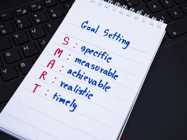 SMART goal on laptop 1 — Stock Photo, Image