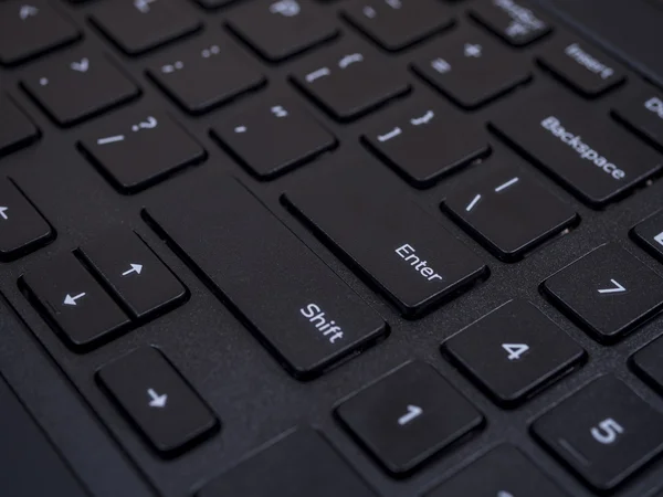 Close up black laptop keyboard 1 — Stock Photo, Image