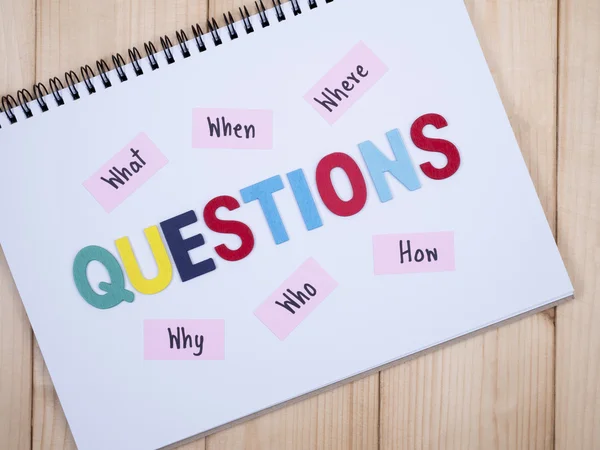Questions, what, when, where, why, who, how 1 — Stock Photo, Image