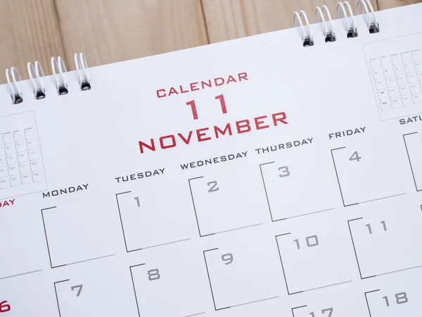 Listopadu na stránce kalendáře 1 — Stock fotografie