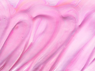 Delicate color stains from the pink paint. The textured cream image on the background.