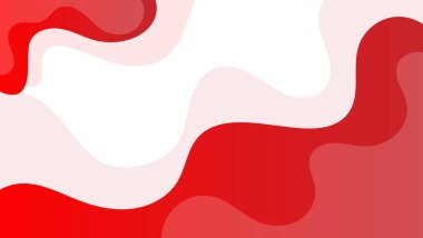 red and white wavy shape abstract background