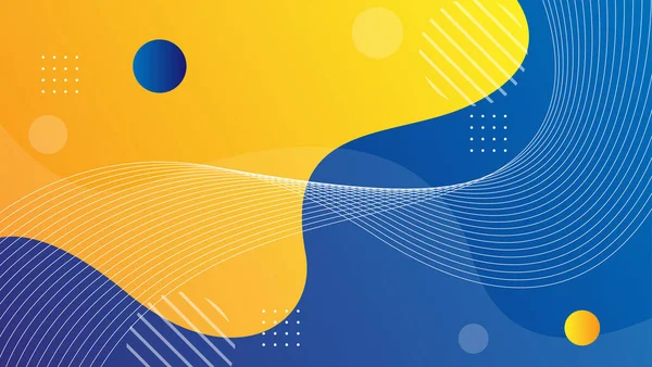 orange blue background with fluid shapes and wavy lines for banner, poster, website, cover, brochure, presentation.