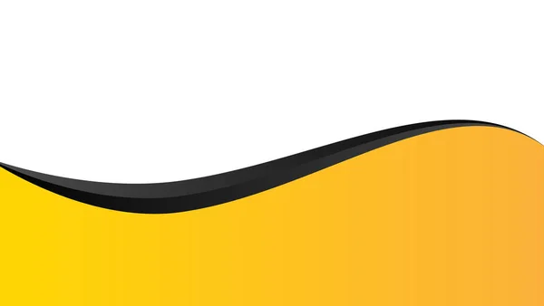 Amarelo Preto Ondulado Forma Fundo — Vetor de Stock