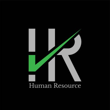 İnsan kaynakları logosu .vektör tasarımı. 10 saniye.