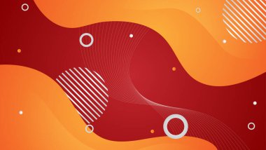 Turuncu dalgalı şekilli soyut geometrik arkaplan