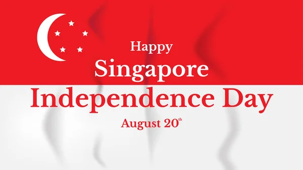 Singapore Onafhankelijkheid Dag Achtergrond Met Rood Wit — Stockvector