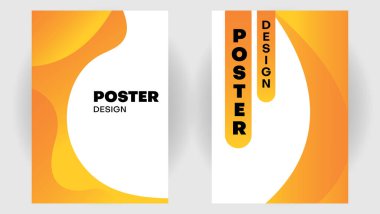 Portakal suyu şekilli poster tasarımı. Örtü de kullanılabilir. Broşür, broşür, yıllık rapor, afiş