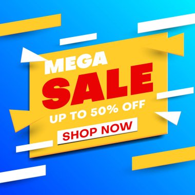 Promosyon için gerçekçi 3D satış afişi tasarımı