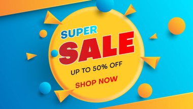 Promosyon için gerçekçi 3D satış afişi tasarımı