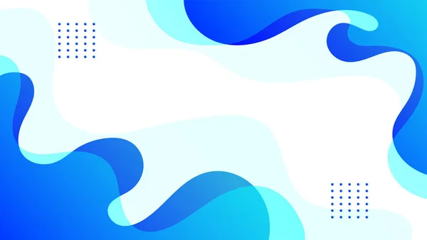 Abstrakter Hintergrund Mit Blauer Flüssiger Form Auf Weißem Hintergrund Kann — Stockvektor