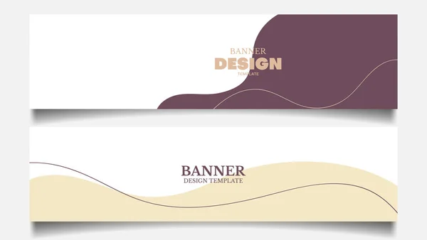 Conjunto Modelo Design Banner Com Cor Pastel — Vetor de Stock